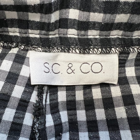 Vintage High Waisted Gingham Plaid Pleated Long Mom Shorts Bermuda Picnic Check - Picture 6 of 8